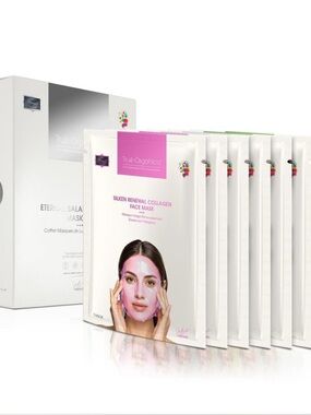 Trüe‑Organics Silken Renewal Collagen Face Mask - Pink Packaging